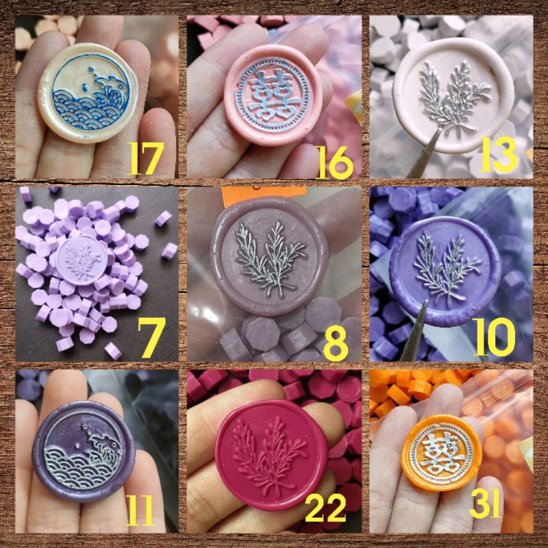 100 viên sáp niêm phong làm con dấu sáp.