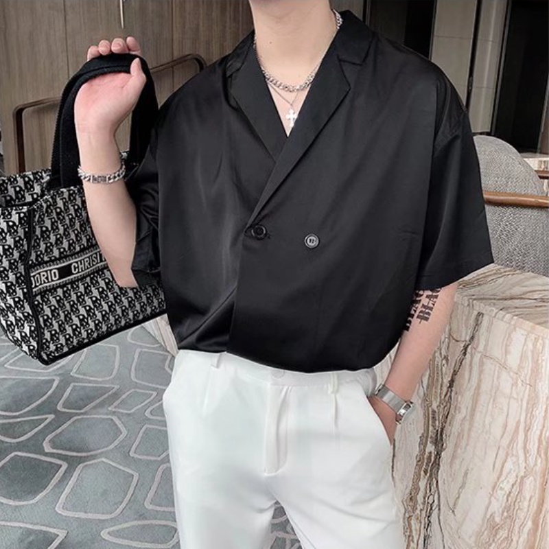 Áo Sơ Mi Tay Ngắn Dáng Rộng Thời Trang Mùa Hè Hàn Quốc Cho Nam Size M-2XL Áo thun By Ukiểu HongKong áo phông tay lỡ form rộng unisex nam nữ