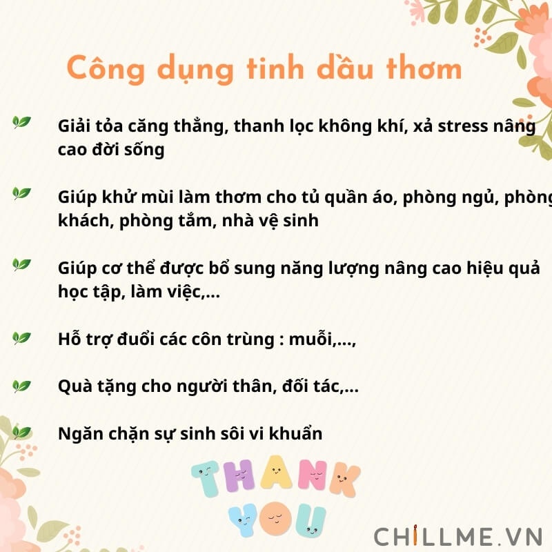 Tinh dầu thiên nhiên thơm phòng cao cấp nguyên chất 100ml TD02 xông phòng, đuổi muỗi - Chillme