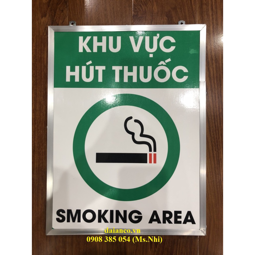 [SALE OFF] Biển báo cấm hút thuốc và khu vực hút thuốc- Hình thật, có sẵn