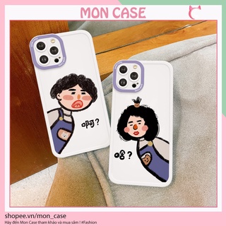 Ốp điện thoại Bean Couple cạnh vuông 6/6plus/6s/6splus/7/7plus/8/8plus/x/xr/xs/11/12/13/pro/max/plus/promax