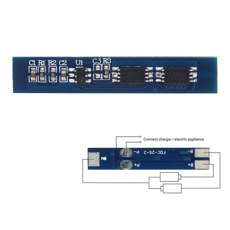 Mạch bảo vệ pin 2s 7.4v 3A cho pin lithium 18650