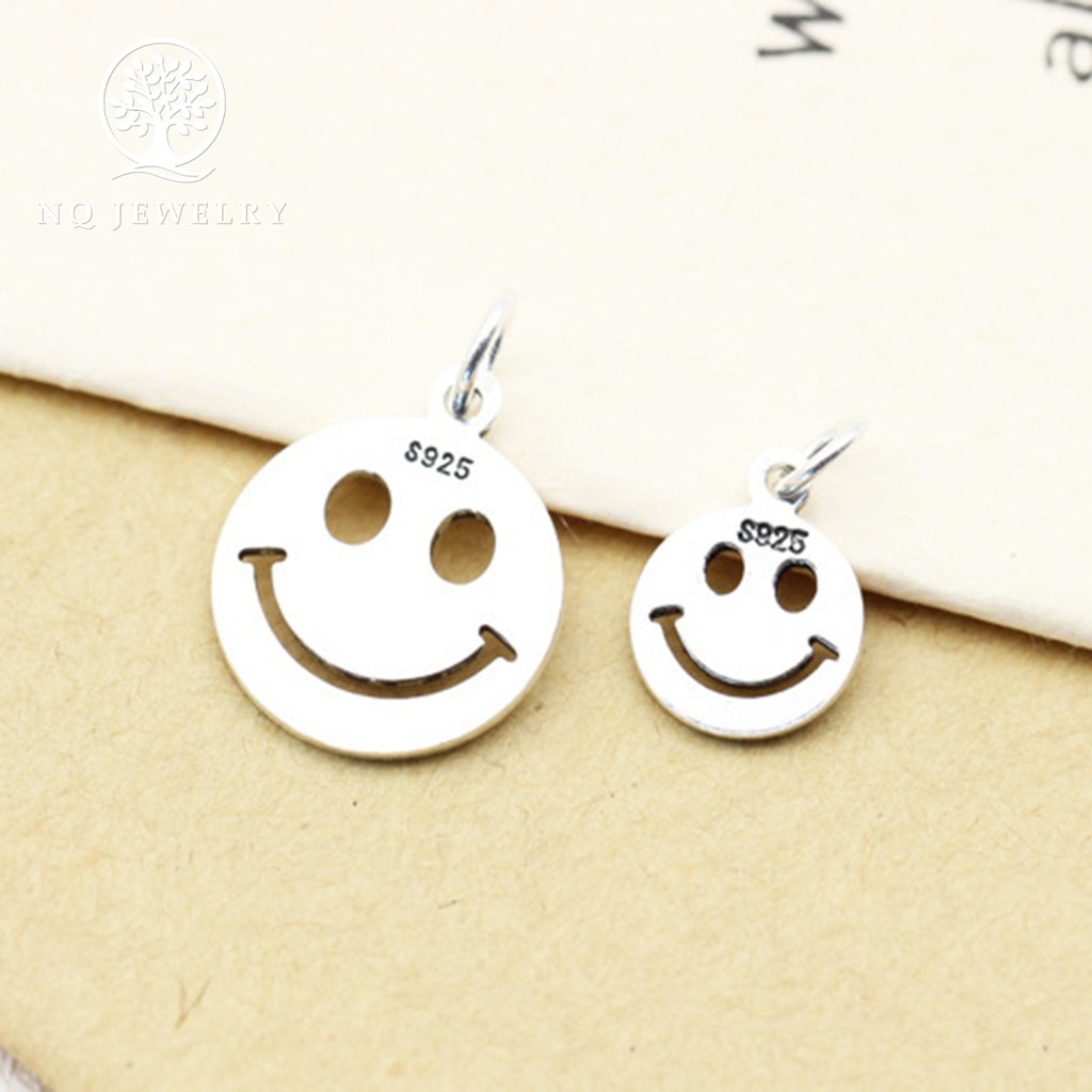 Charm bạc hình mặt cười treo - NQ Jewelry