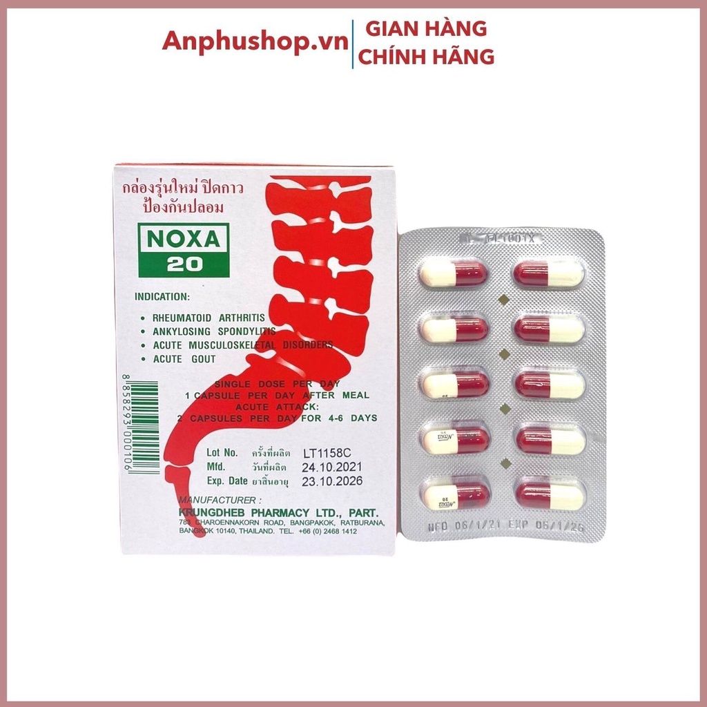 VIên uống xương khớp Noxa 20 Thái Lan ( Hộp 10 viên ) - Sản phẩm chính hãng