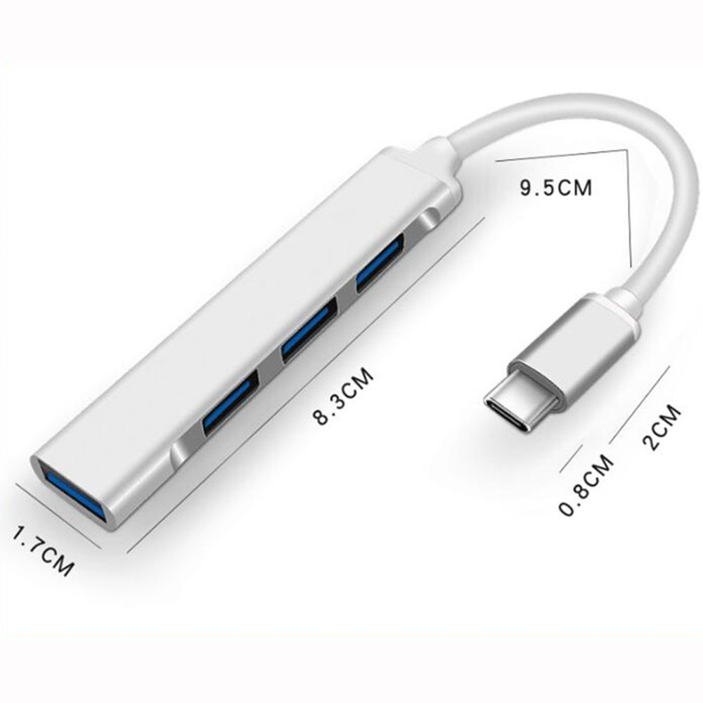 Hub Chia 4 Cổng Usb 3.0 Nhiều Màu Sắc Cho Macbook Air / Pro Otg Usb C