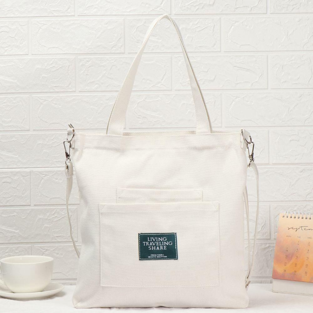 Túi Xách Canvas Họa Tiết Cầu Vồng Thời Trang Du Lịch