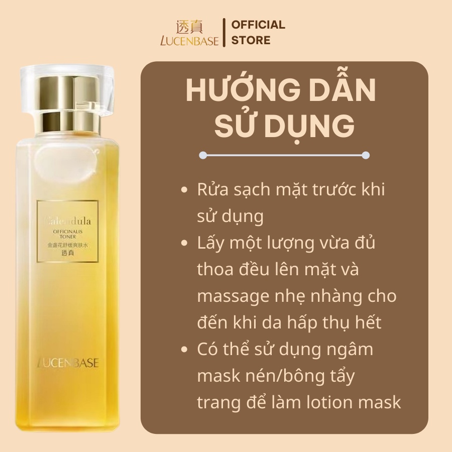 Toner hoa cúc lucenbase làm dịu , sẽ lỗ chân lông chính hãng 180ml