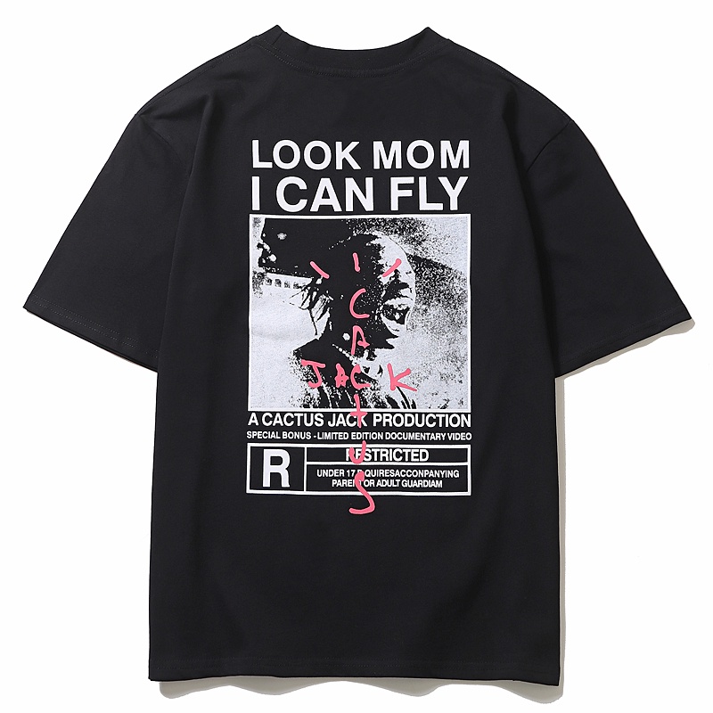 Áo Thun cotton Tay Ngắn In Hình Travis Scott Thời Trang
