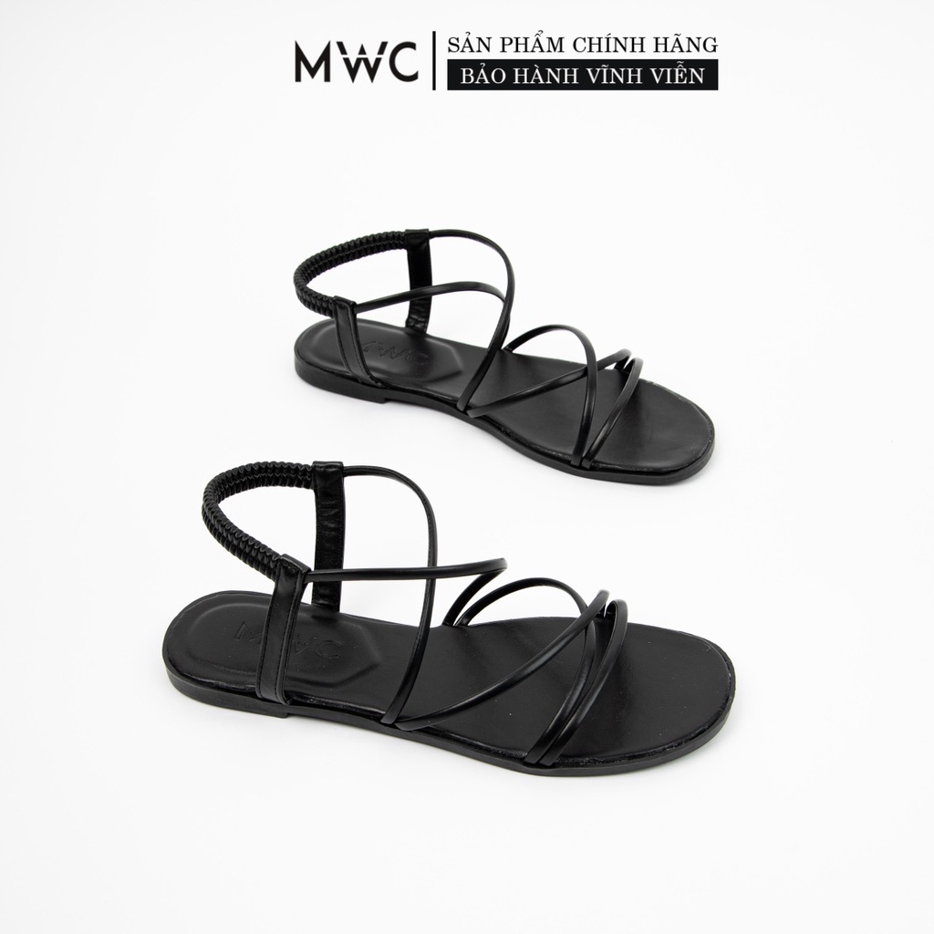 Giày Sandal Nữ MWC Đế Bệt Quai Mảnh Dây Chéo Cá Tính NUSD-2867