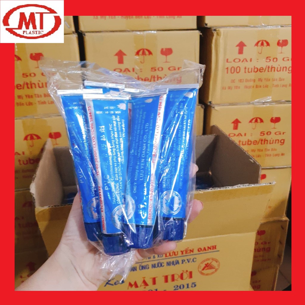 [hộp 100 tuýp] Keo dán ống nước PVC loại 50g hiệu Mặt Trời