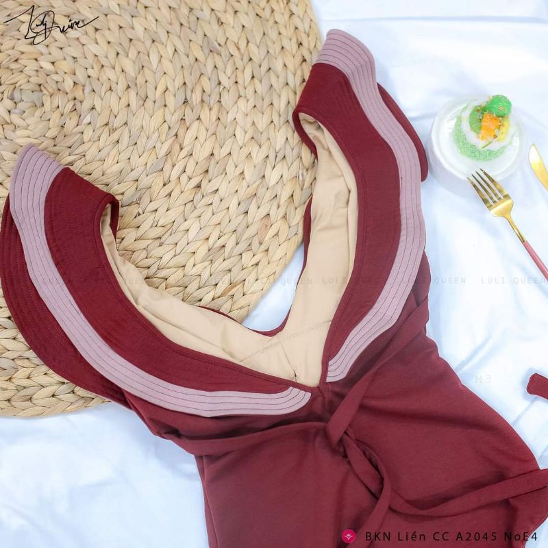 Bikini liền mảnh cổ bèo SIÊU LẠ MẮT, ôm sát body, tôn dáng hàng cao cấp