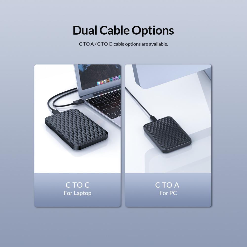 Hộp Đựng Ổ Cứng Ngoài Orico 2.5 Inch Usb3.1 5gbps 4tb Hdd Kèm Dây Cáp C / C | BigBuy360 - bigbuy360.vn