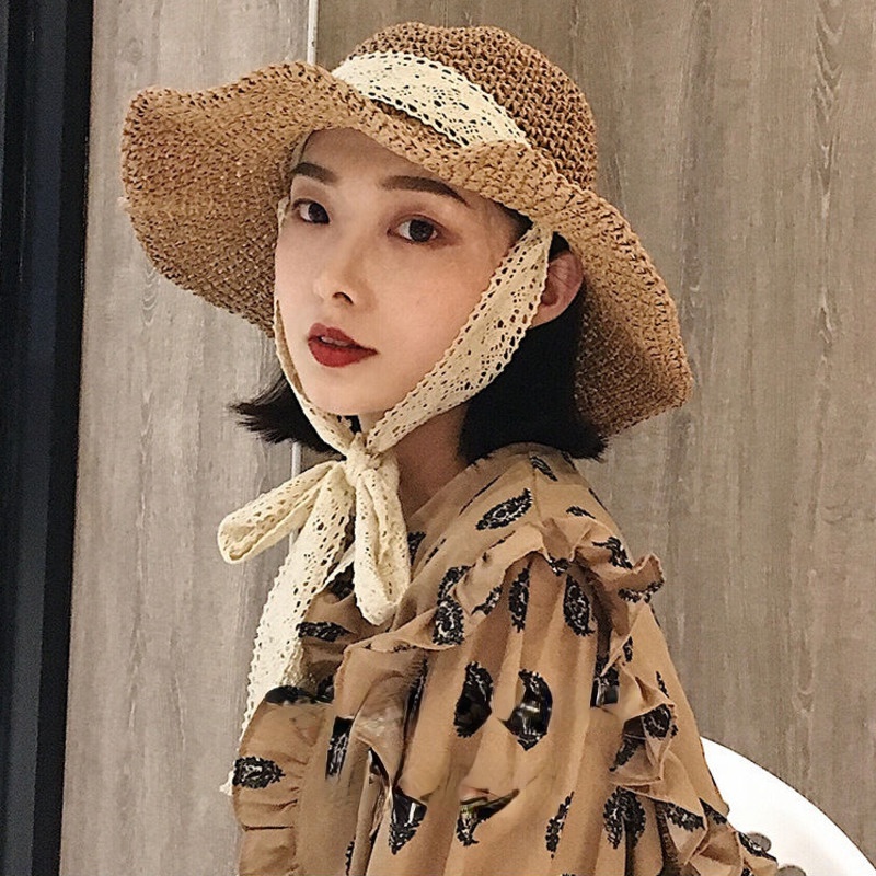 Mũ Ren Chống Nắng Thiết Kế Đơn Giản Thời Trang Đi Biển Xinh Xắn