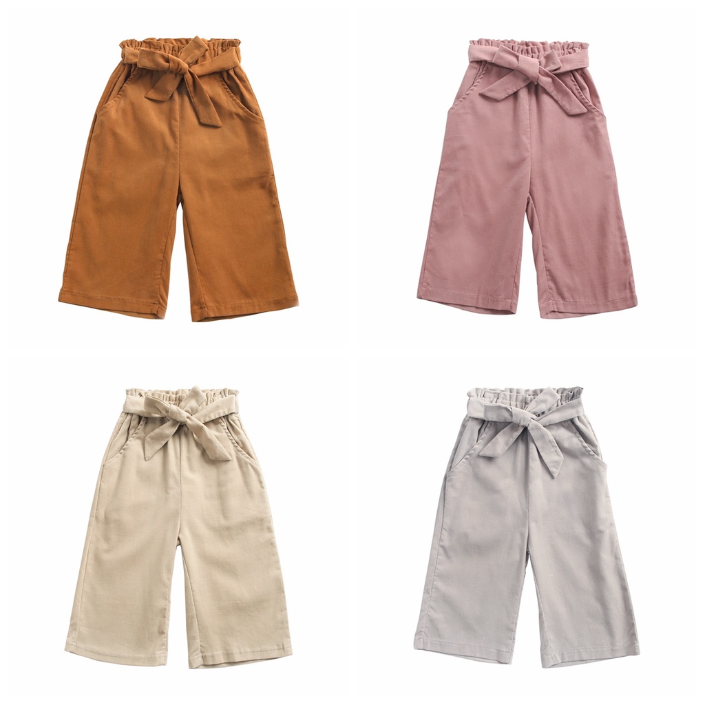 Quần dài chất cotton Sanlutoz thời trang thường ngày cho bé gái tập đi