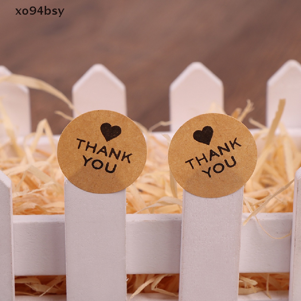 Cuộn 500 nhãn dán in chữ Thank You trang trí đồ thủ công tiện dụng DIY