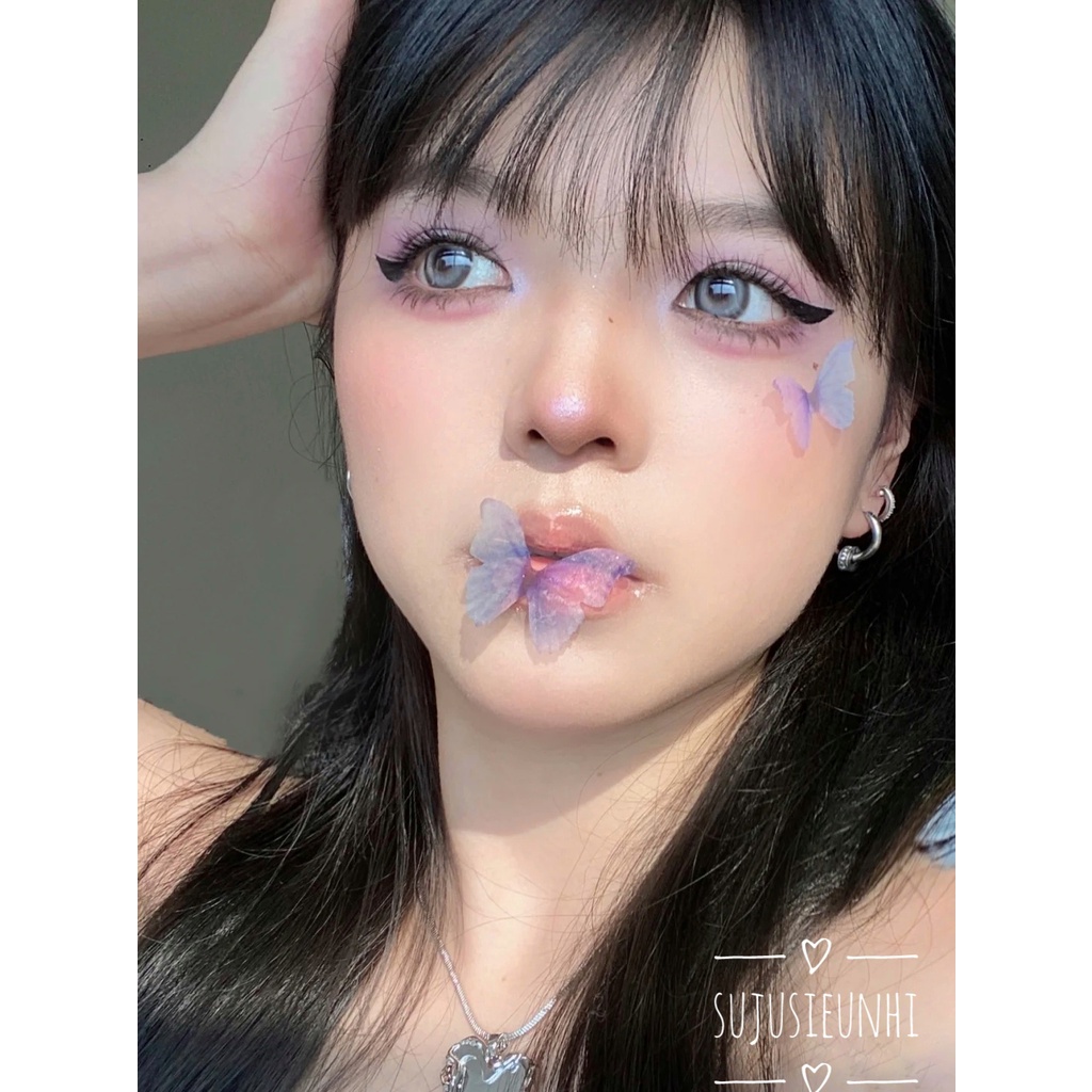 CÓ VIDEO Set 5 bướm , chuồn chuồn 1 LỚP vải voan MỎNG makeup phụ kiện trang điểm mặt chuyên nghiệp