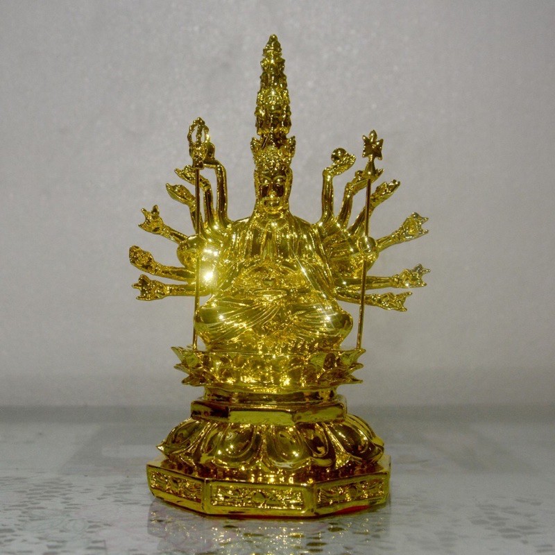 Tượng ngài thiên thủ thiên nhãn quan thế âm Bồ tát cao 16cm