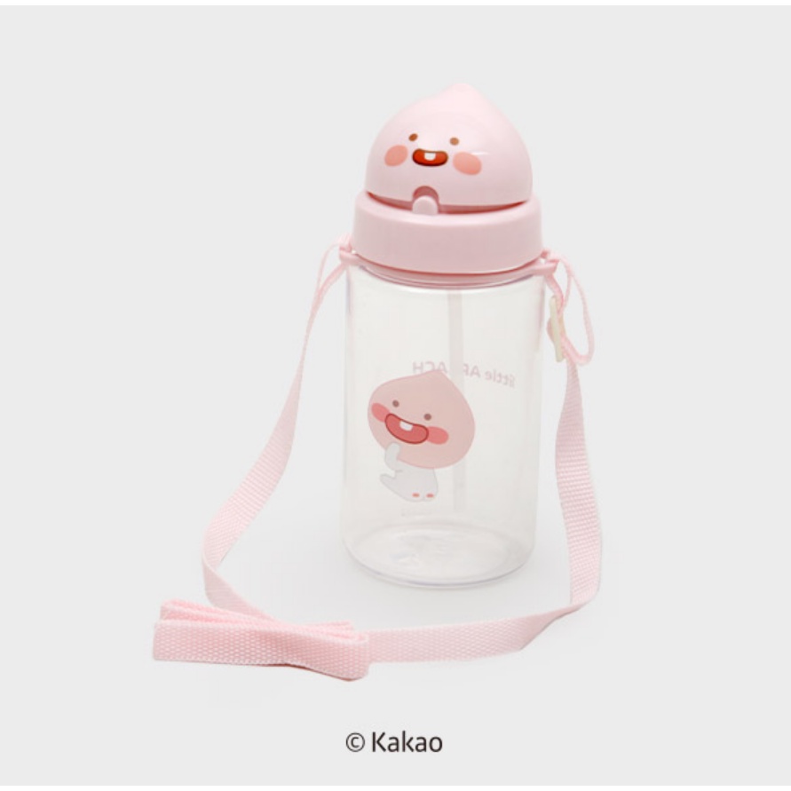 DAISO Bình Nước KAKAO 350ml Có Ống Hút Tiện Dụng