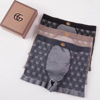 Hộp 3 Quần Lót Nam Boxer Thun Lạnh GGG, Quần Sịp Nam Cotton Co dãn 4 chiều Loại 1