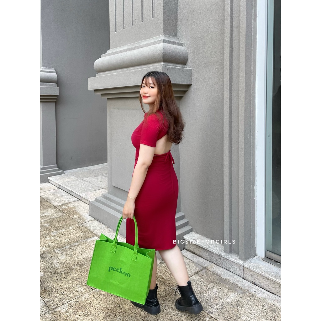 ĐẦM BODY HỞ LƯNG BIGSIZE - D885