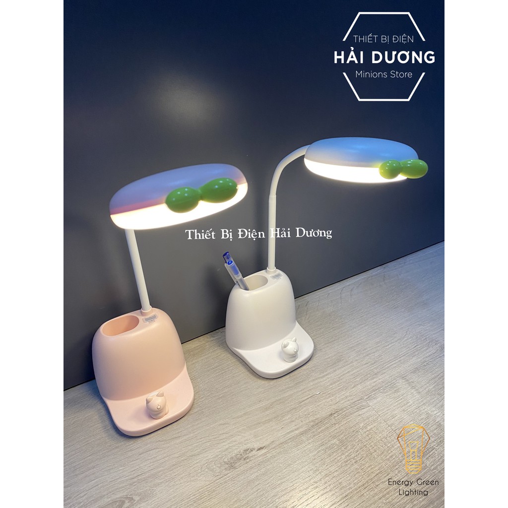 Đèn bàn LED dễ thương con mèo DB-2239 cảm ứng tắt mở 3 chế độ ánh sáng - tăng giảm ánh sáng có 2 màu trắng hồng-Có video