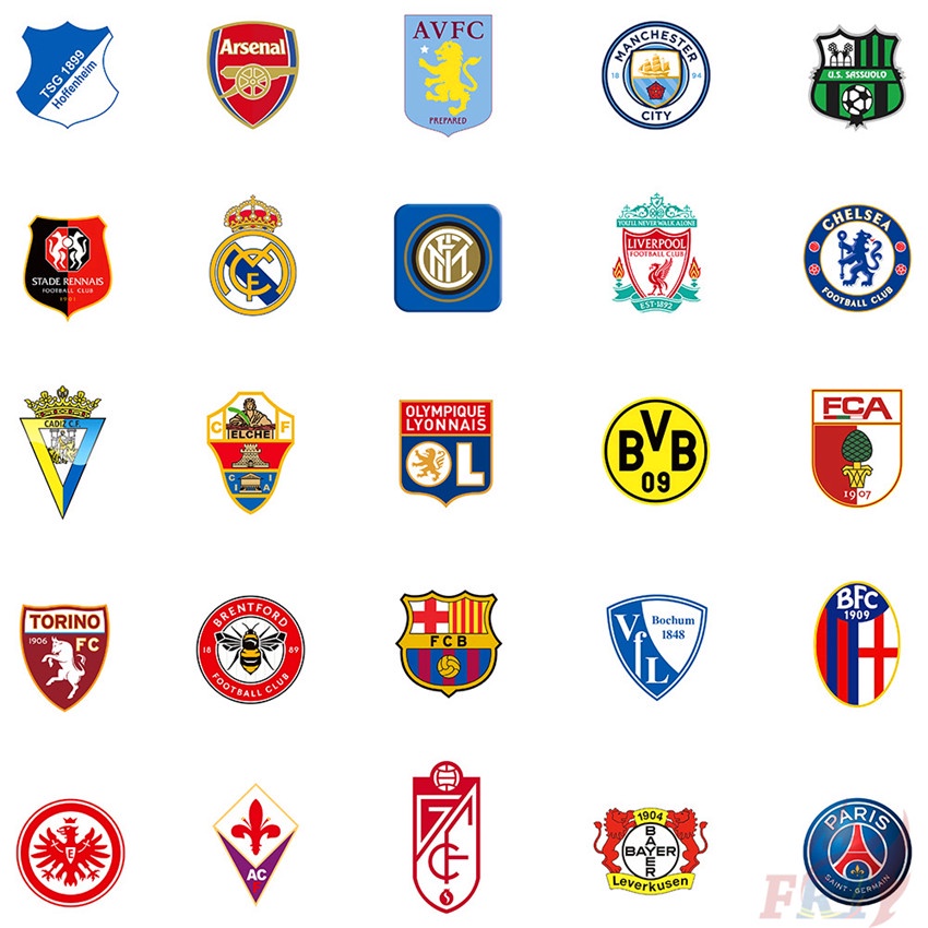 Bộ 100 Cái/Bộ ❉ Miếng Dán Logo Câu Lạc Bộ Bóng Đá Và Superstar ❉ Miếng Dán Trang Trí Vali Laptop Ván Trượt DIY Thời Trang