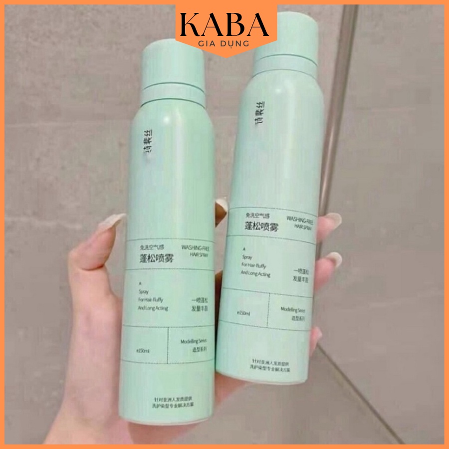 Xịt gội khô gội đầu khô cấp tốc giúp tóc bồng bềnh không bết dính nội địa trung KABA