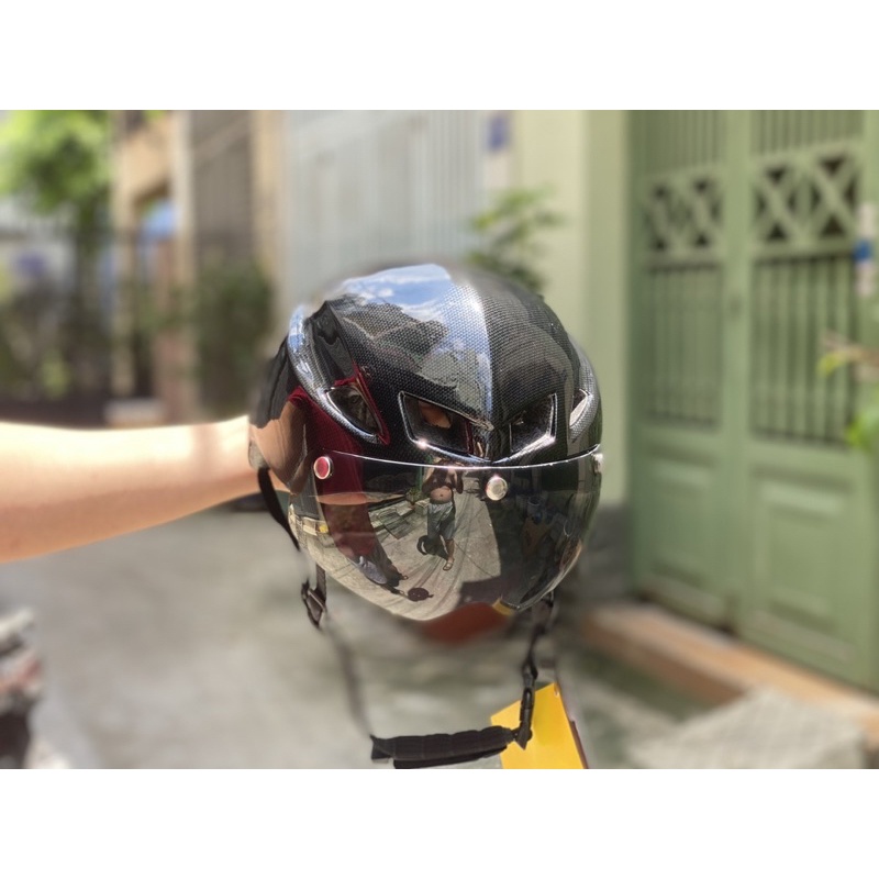 MŨ THỂ THAO NHẬP KHẨU POC 01 Carbon mini NHỌN CHÍNH HÃNG, KÈM KÍNH VÀ Fullbox, BH 12 tháng