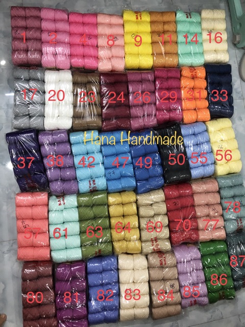 Cotton bóng chập 4/ sợi fingering (47-85)