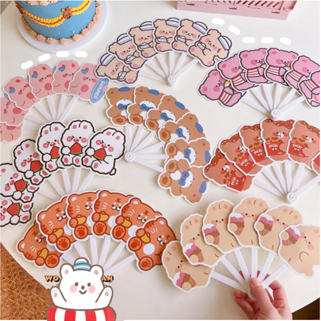 Quạt nhựa mát cầm tay xòe nan mùa hè xinh xắn nhiều hình cute, quà tặng rẻ đẹp ý nghĩa cho bé, bạn bè, người thân