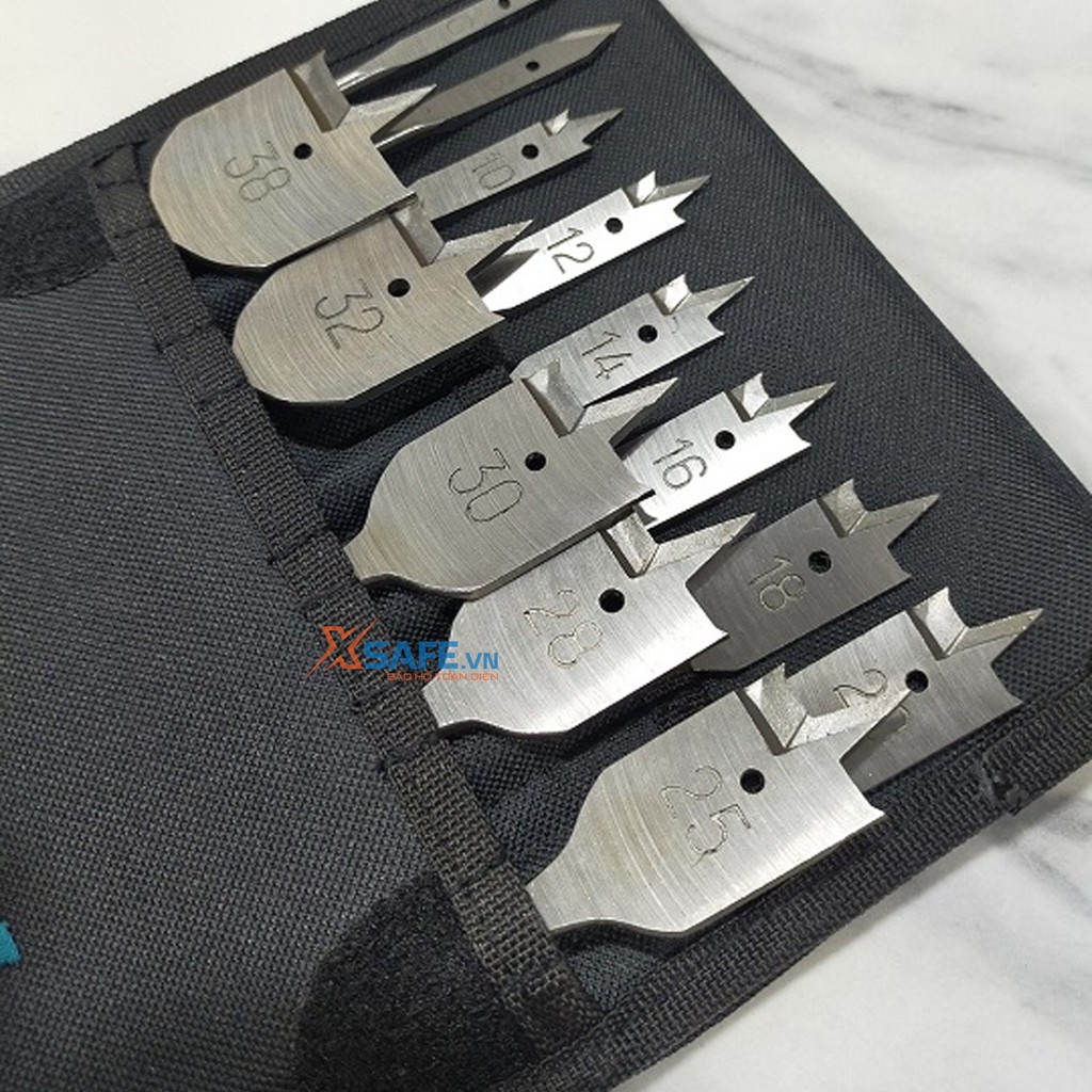 Combo 13 mũi khoan gỗ đầu dẹp TOTAL TACSD70131 chính hãng, mũi khoan gỗ đuôi lục giác chiều dài 152mm, thiết kế an toàn