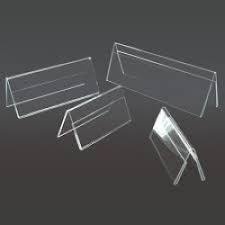 Biển chức danh mica chữ A để bàn, kích thước đa dạng, 2 mặt
