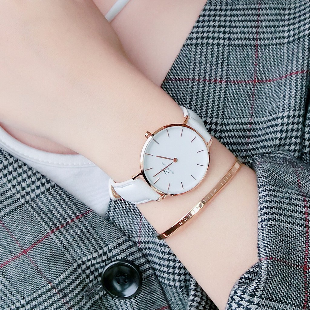 Đồng hồ nữ Daniel Wellington Classic Petite Dây da 32mm 28mm & Vòng tay DW Classic Cuff