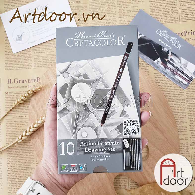 [ARTDOOR] Bộ bút chì cơ bản CRETACOLOR Artino Graphite 10 món (40021)