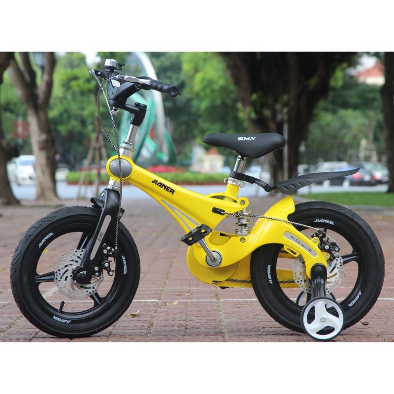 xe đạp trẻ em bánh đúc, thắng đĩa có giảm sóc sau, hàng mới 100% ( lắp ráp hoàn thiện trước khi giao)