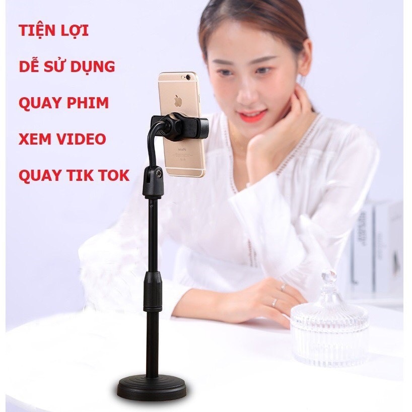 Giá Đỡ Điện Thoại Livestream, Xem Video, học online Xoay 360 Độ - Loại tốt