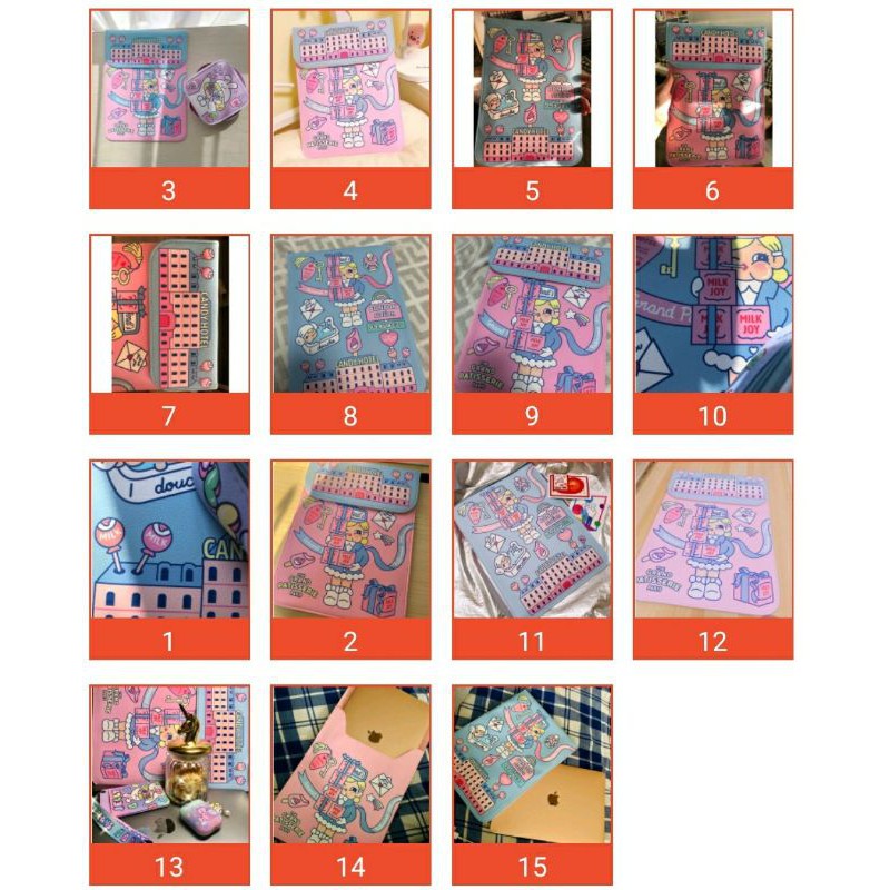 Túi chống sốc 12 13.3 15 inch da PU cho laptop Macbook Pro Bentoy Milkjoy The grand Budapest Lobby girl