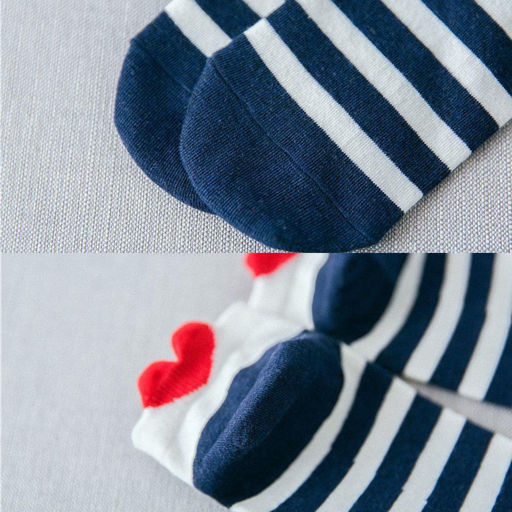 LEILY Tất Thuyền Ngắn Chống Trượt Hình Trái Tim Đỏ Cho Nữ