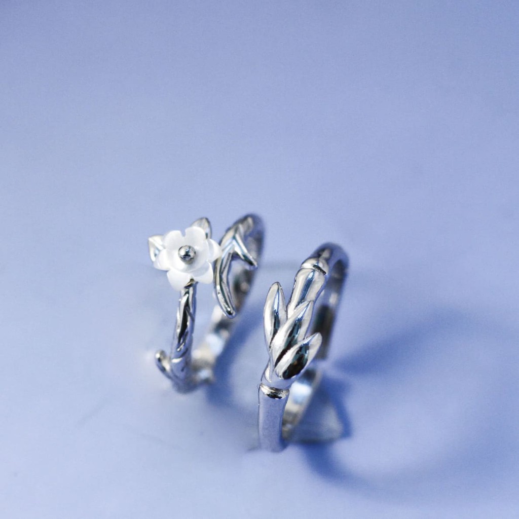 Nhẫn bạc Thanh mai trúc mã- Nhẫn bạc S925 cặp đôi - Tặng Fullbox   - Mẩu chuyện tình của tôi