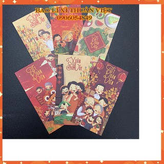 Combo 100 Bao Lì Xì Tết 2021 – Chủ Đề Tết Đoàn Viên – 100 Bao 4-6 Mẫu Như Hình