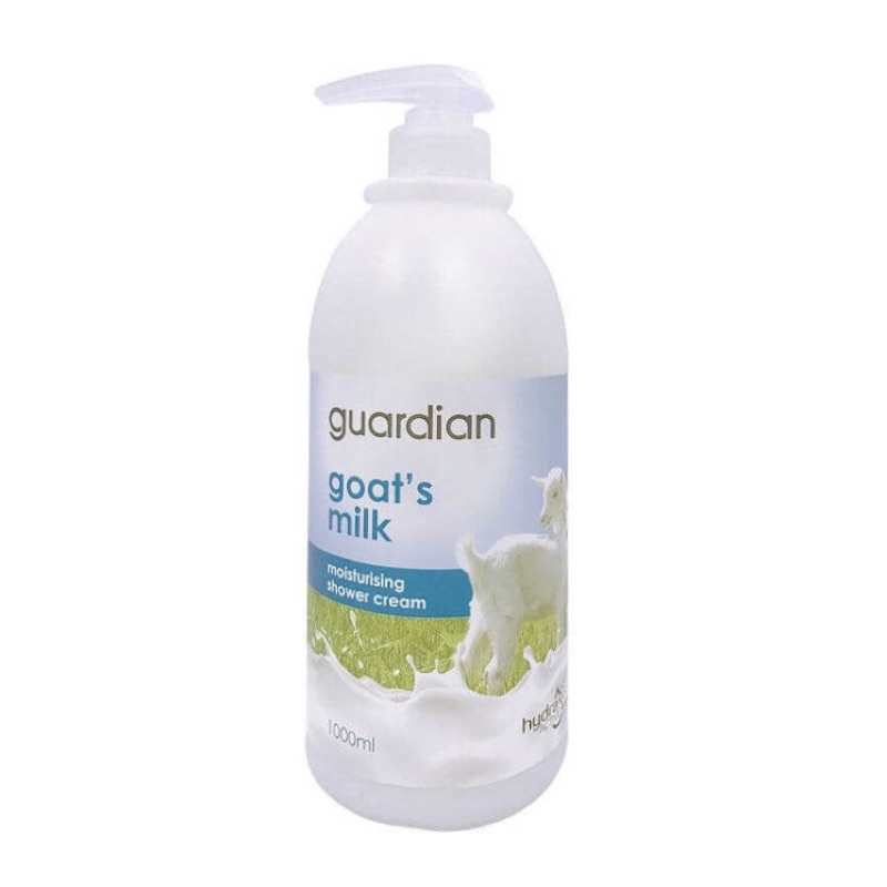 Sữa Tắm Trắng Da Dưỡng Ẩm Guardian Moisturising Shower Cream Goat’s Milk Chiết Xuất Sữa Dê 1000ml / 1L