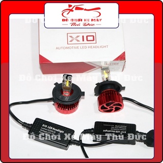 Đèn pha led x10s - 47w chân h4 - sáng mạnh, gom sáng - mới nhất 2021