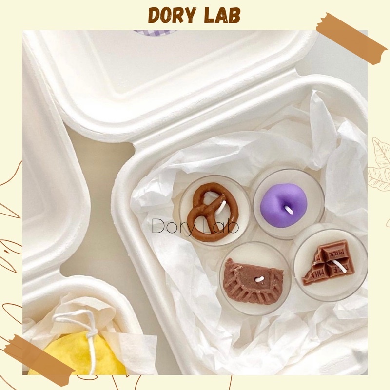 Nến Thơm Tealight Mini Mix Topping Màu Sắc - Dory Lab