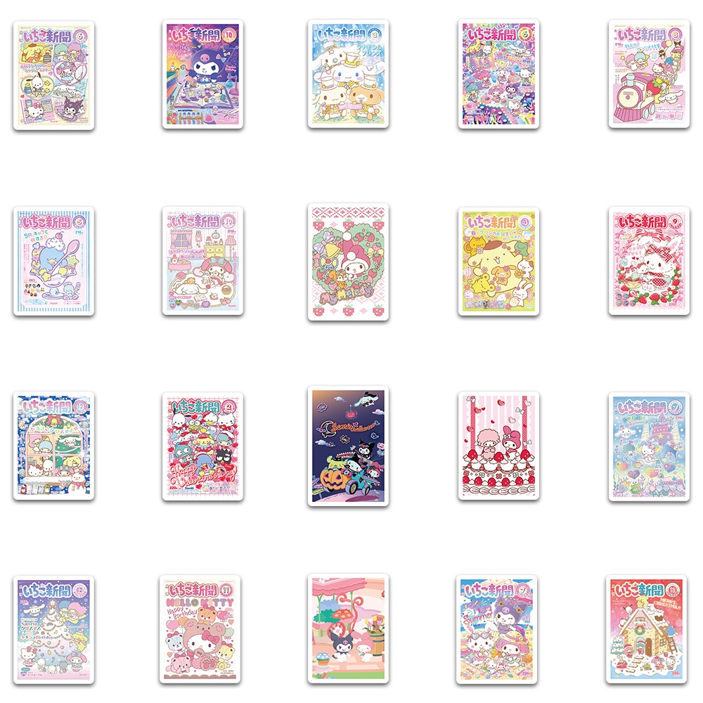 Bộ 10/65 Miếng Dán Hình Sanrio Hoạt Hình Chống Thấm Nước