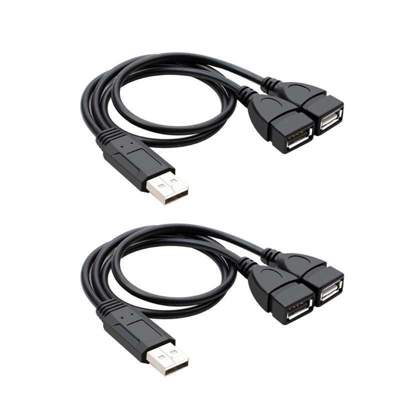 Set 2 dây cáp chia cổng USB 2.0 hình chữ Y 1 đầu đực sang 2 đầu cái 35cm/13.78in