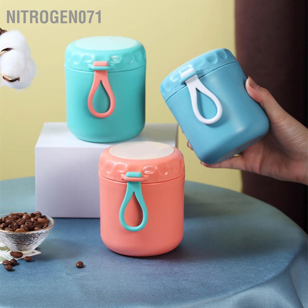 Nitrogen071 Chén súp nhiệt bằng thép không gỉ Hệ thống sưởi lò vi sóng với nắp niêm phong Hộp đựng thức ăn nóng cho nhân viên văn phòng