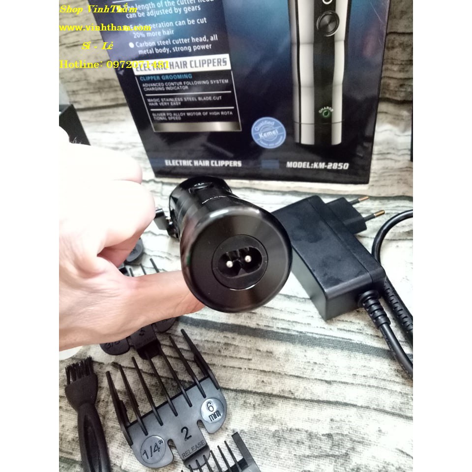Tông đơ cao cấp Kemei KM2850 TẶNG KÈM LƯỢC TONYGUY CHUYÊN NGHIỆP (Ảnh Chụp Thực Tế Sản Phẩm)