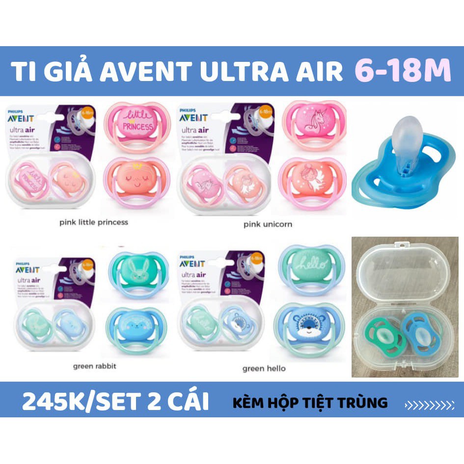 TI GIẢ AVENT THÔNG KHÍ ULTRA AIR SILICON MỀM 0-6M/6-18M ANH QUỐC