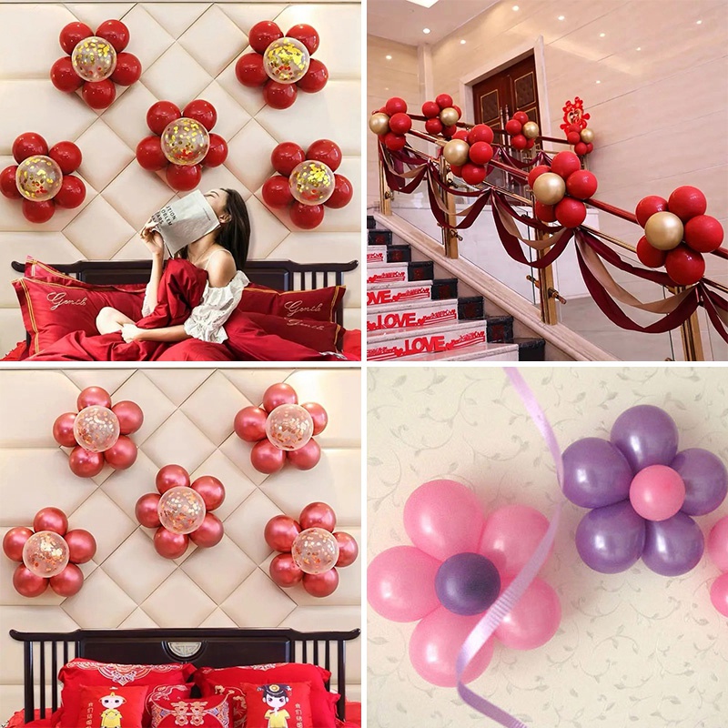 Kẹp Bong Bóng Hình Hoa Sáng Tạo Trang Trí Tiệc DIY