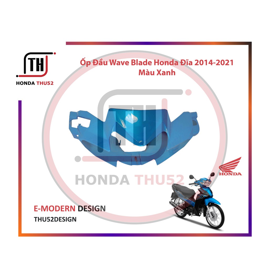 Ốp Đầu Wave Blade HONDA 2014 - 2021 110 CC Đùm Đĩa Cam Đỏ Đen Xanh Trắng